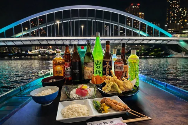 屋形船釣庄の粋コースの料理