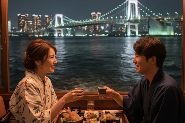 屋形船でデートクルーズ