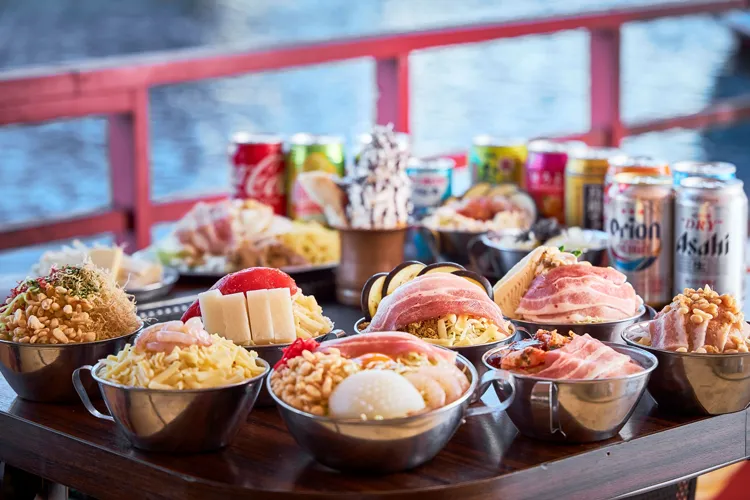 江戸前汽船のもんじゃ焼き食べ放題プラン